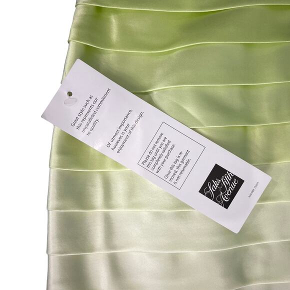 Carmen Marc Valvo Ombre Green White Y2K Sleeveless Mini Dress size 8 NEW Tags - Picture 13 of 13
